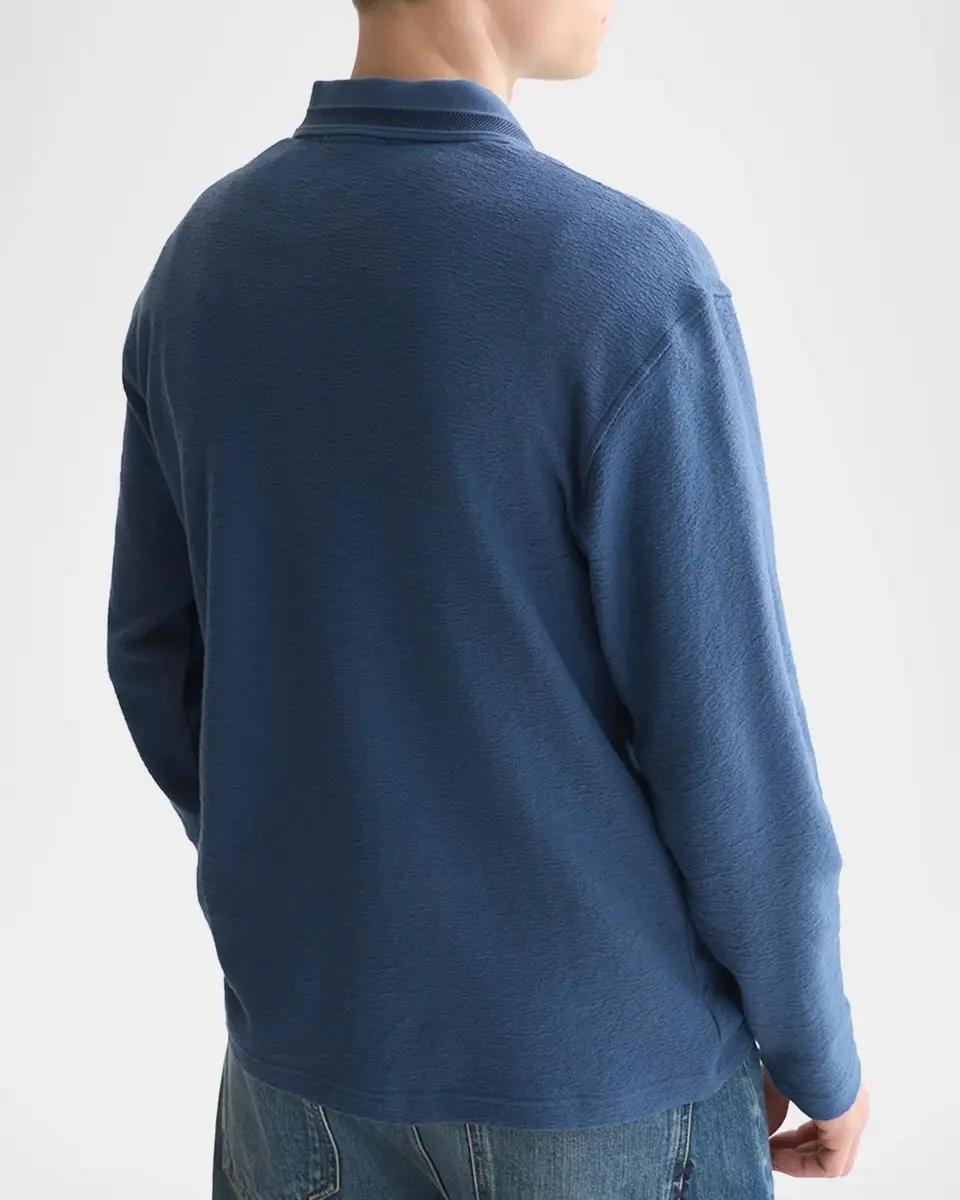 Scotch & Soda Men's Cotton Long-Sleeve Polo Shirt | Thumbnail 3 Scotch & Soda Men's Cotton Long-Sleeve Polo Shirt | Thumbnail 3