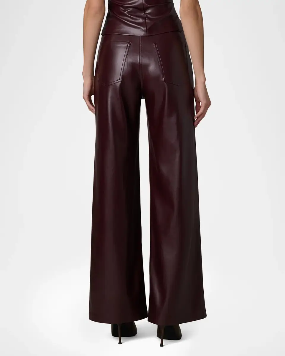 Joe's Jeans Mia Faux-Leather High-Rise Wide-Leg Trousers | Thumbnail 3 Joe's Jeans Mia Faux-Leather High-Rise Wide-Leg Trousers | Thumbnail 3