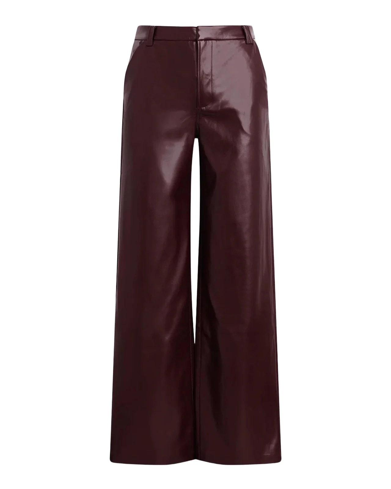 Mia Faux-Leather High-Rise Wide-Leg Trousers Mia Faux-Leather High-Rise Wide-Leg Trousers