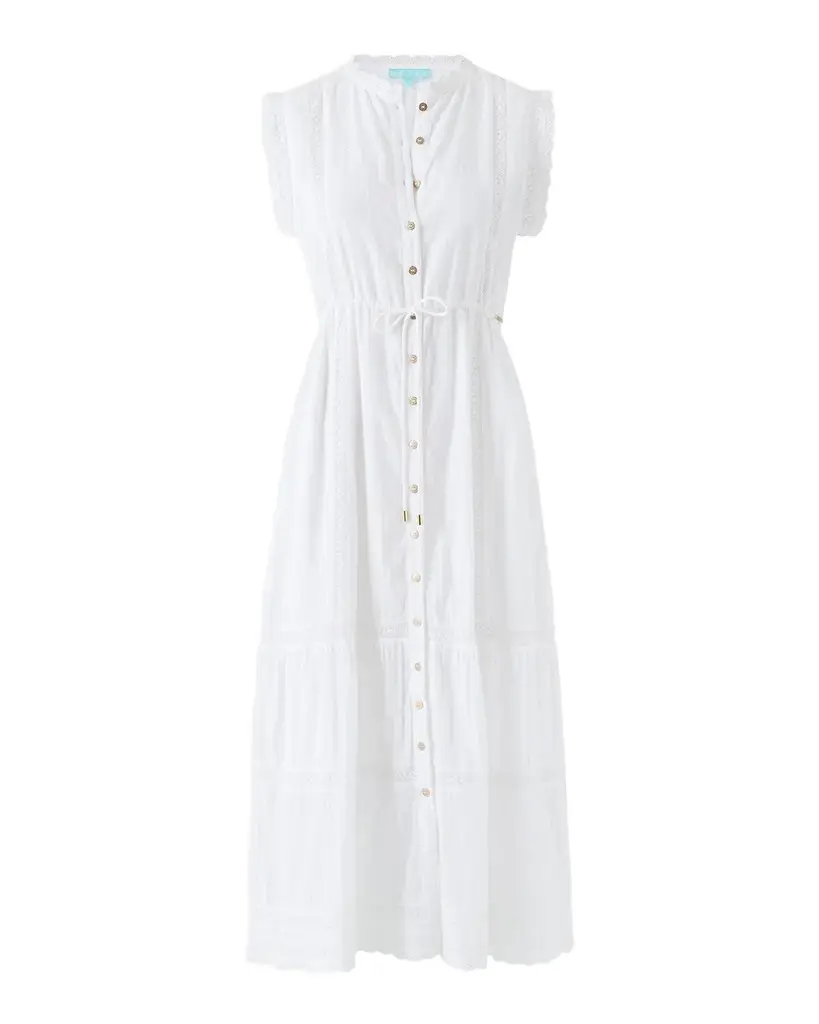 Raffie Lace-Trim Gauze Maxi Dress Raffie Lace-Trim Gauze Maxi Dress