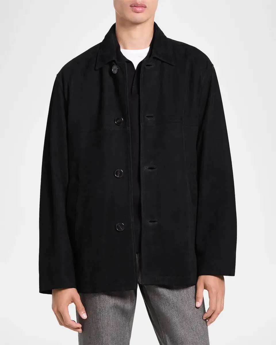 Theory Men's Wool Four-Button Car Coat | Thumbnail 4 Theory Men's Wool Four-Button Car Coat | Thumbnail 4