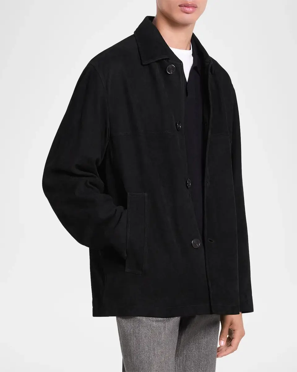 Theory Men's Wool Four-Button Car Coat | Thumbnail 6 Theory Men's Wool Four-Button Car Coat | Thumbnail 6