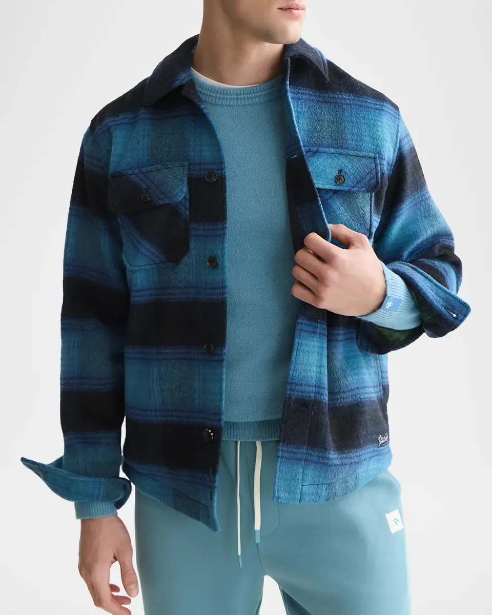 Scotch & Soda Men's Plaid Wool-Blend Shirt | Thumbnail 4 Scotch & Soda Men's Plaid Wool-Blend Shirt | Thumbnail 4