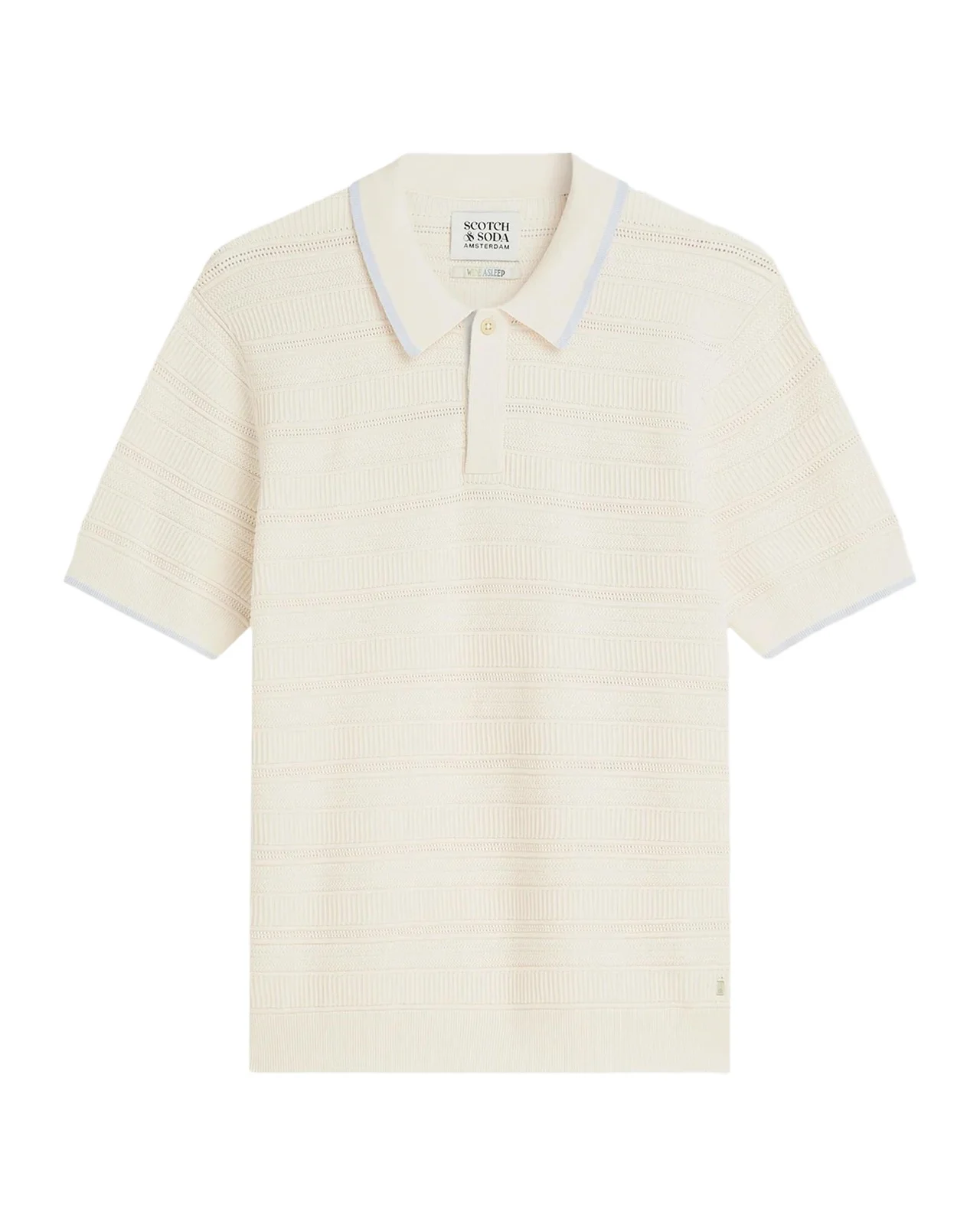 Scotch & Soda Men's Structured Knit Tipped Polo Shirt