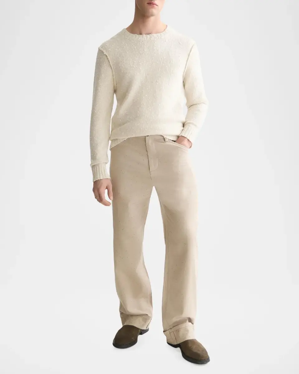 Scotch & Soda Men's Bouclé Crewneck Sweater | Thumbnail 2 Scotch & Soda Men's Bouclé Crewneck Sweater | Thumbnail 2