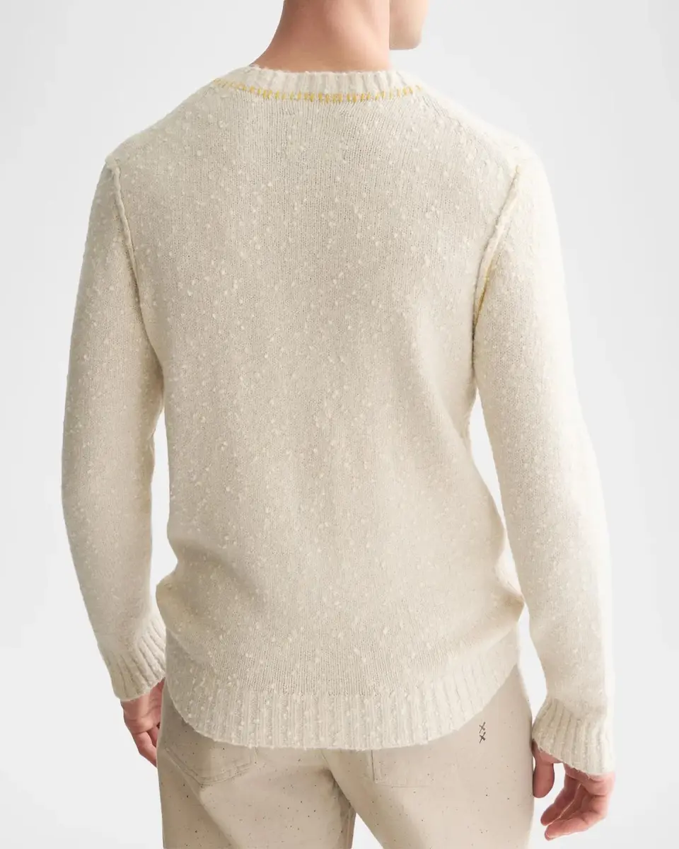 Scotch & Soda Men's Bouclé Crewneck Sweater | Thumbnail 3 Scotch & Soda Men's Bouclé Crewneck Sweater | Thumbnail 3
