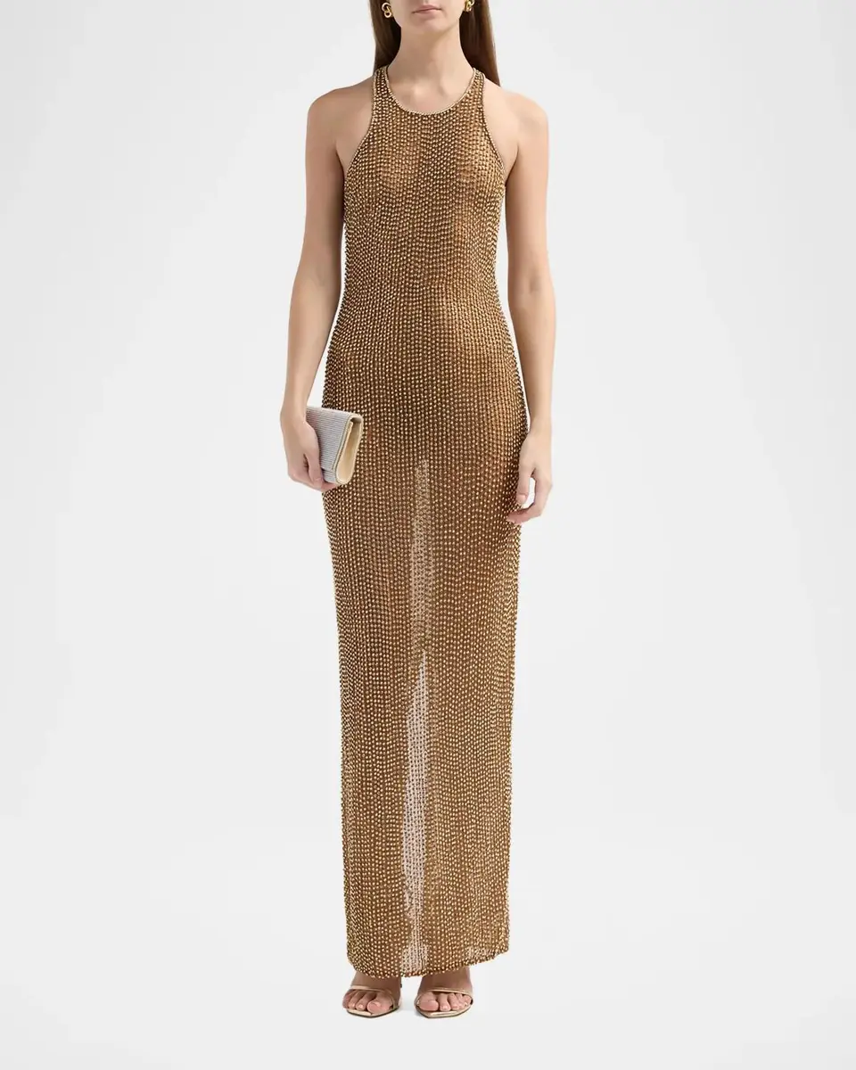 L'Agence Paula Embellished Mesh Gown | Thumbnail 2 L'Agence Paula Embellished Mesh Gown | Thumbnail 2