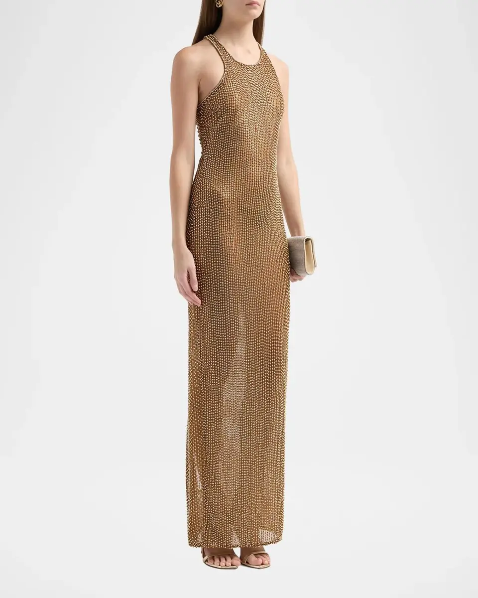 L'Agence Paula Embellished Mesh Gown | Thumbnail 4 L'Agence Paula Embellished Mesh Gown | Thumbnail 4
