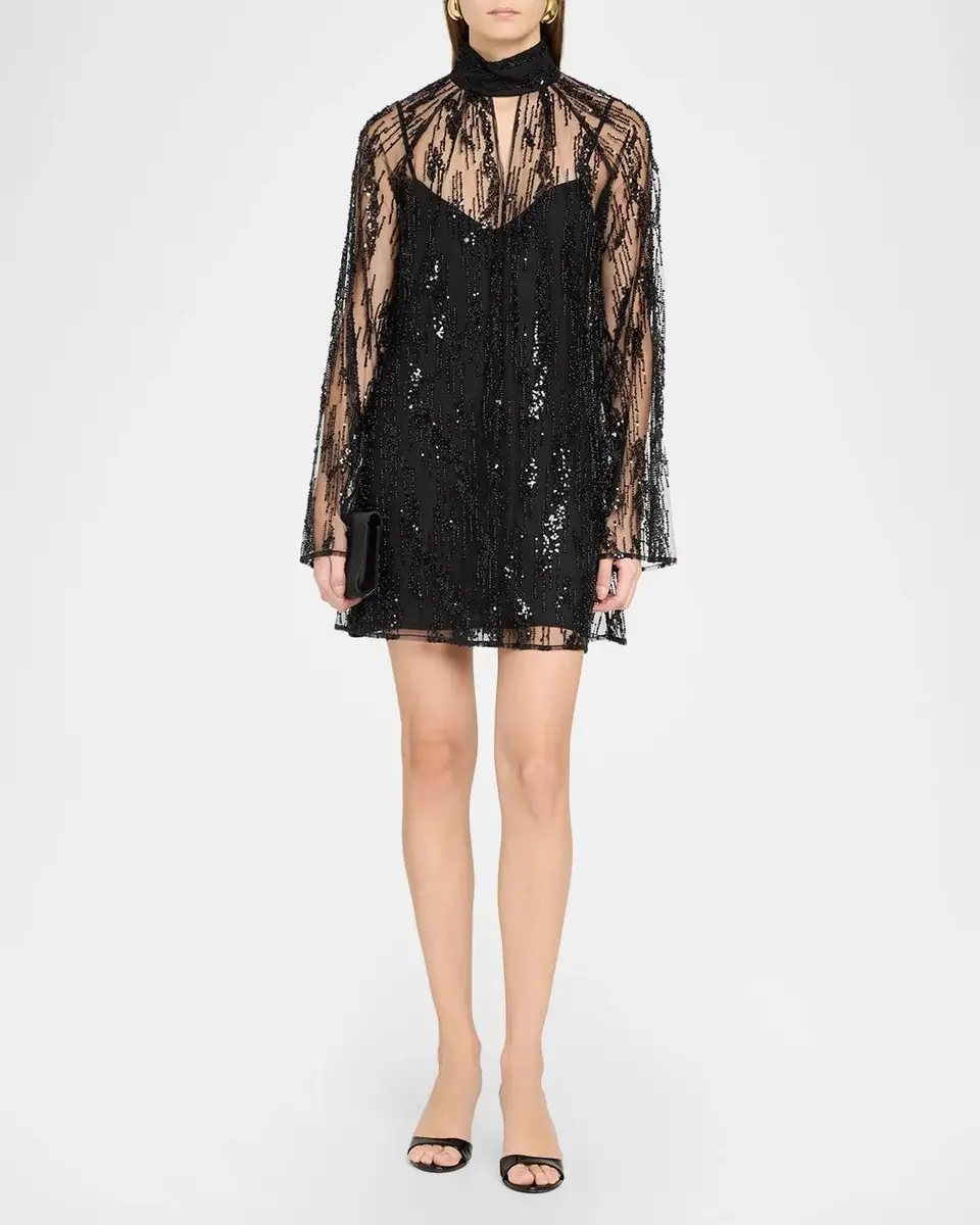 Staud Esther Embellished Tulle Mini Dress | Thumbnail 2 Staud Esther Embellished Tulle Mini Dress | Thumbnail 2
