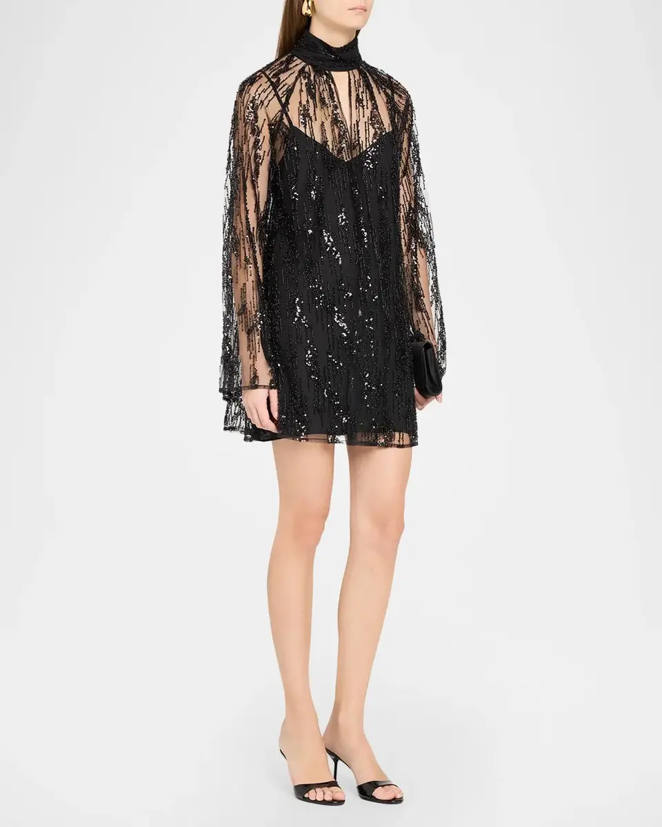 Staud Esther Embellished Tulle Mini Dress | Thumbnail 4 Staud Esther Embellished Tulle Mini Dress | Thumbnail 4