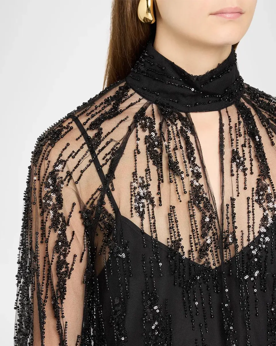 Staud Esther Embellished Tulle Mini Dress | Thumbnail 5 Staud Esther Embellished Tulle Mini Dress | Thumbnail 5