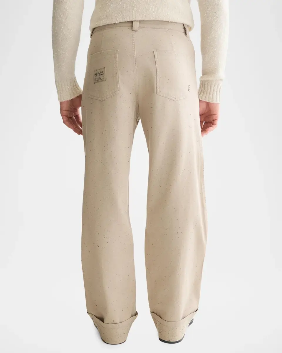 Scotch & Soda Men's Speckled Cotton-Blend Loose Straight-Leg Pants | Thumbnail 3 Scotch & Soda Men's Speckled Cotton-Blend Loose Straight-Leg Pants | Thumbnail 3