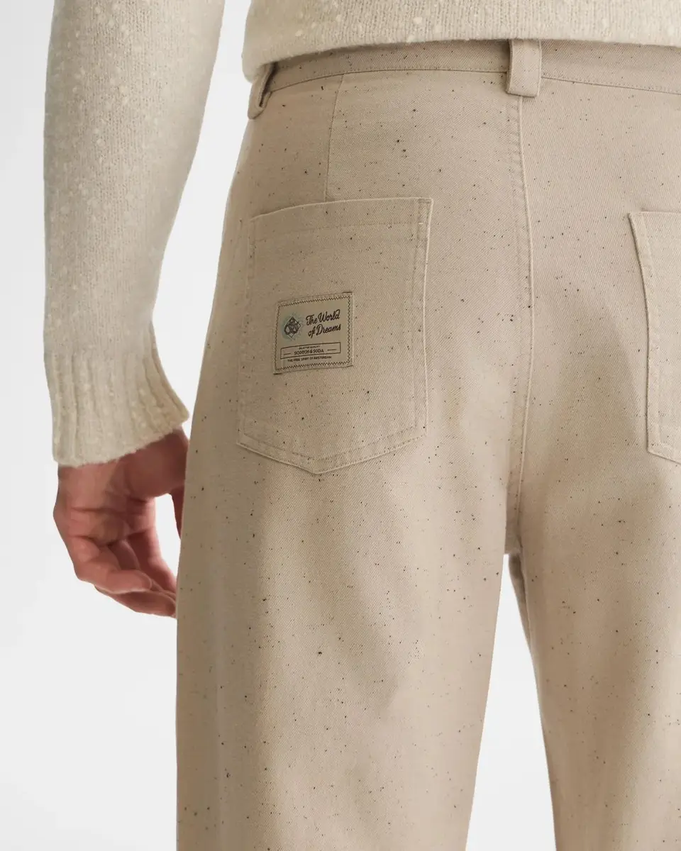 Scotch & Soda Men's Speckled Cotton-Blend Loose Straight-Leg Pants | Thumbnail 5 Scotch & Soda Men's Speckled Cotton-Blend Loose Straight-Leg Pants | Thumbnail 5
