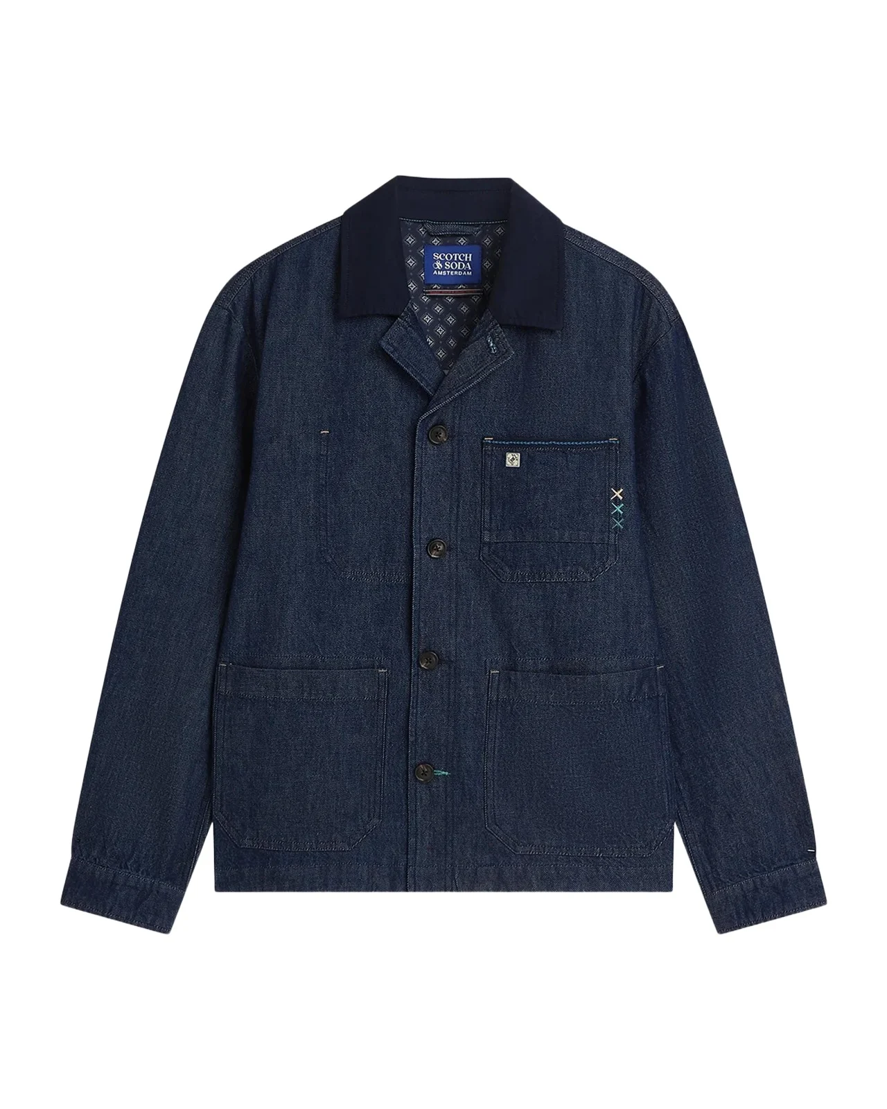 Scotch & Soda Men's Utility Cotton Denim Jacket