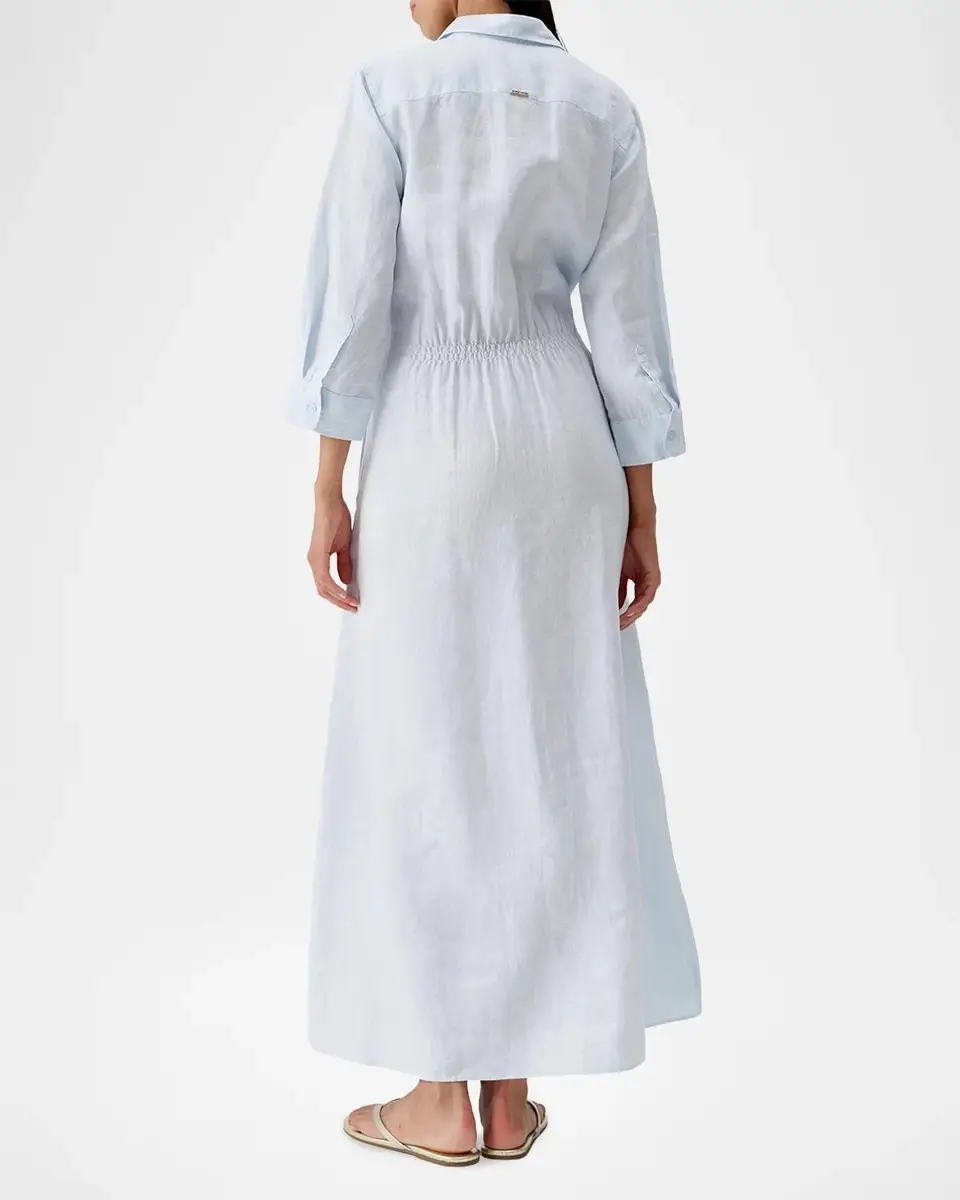 Melissa Odabash Gillian Linen Maxi Shirtdress | Thumbnail 3 Melissa Odabash Gillian Linen Maxi Shirtdress | Thumbnail 3
