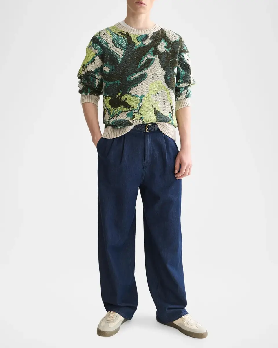 Scotch & Soda Men's Watercolor Cotton-Blend Sweater | Thumbnail 2 Scotch & Soda Men's Watercolor Cotton-Blend Sweater | Thumbnail 2