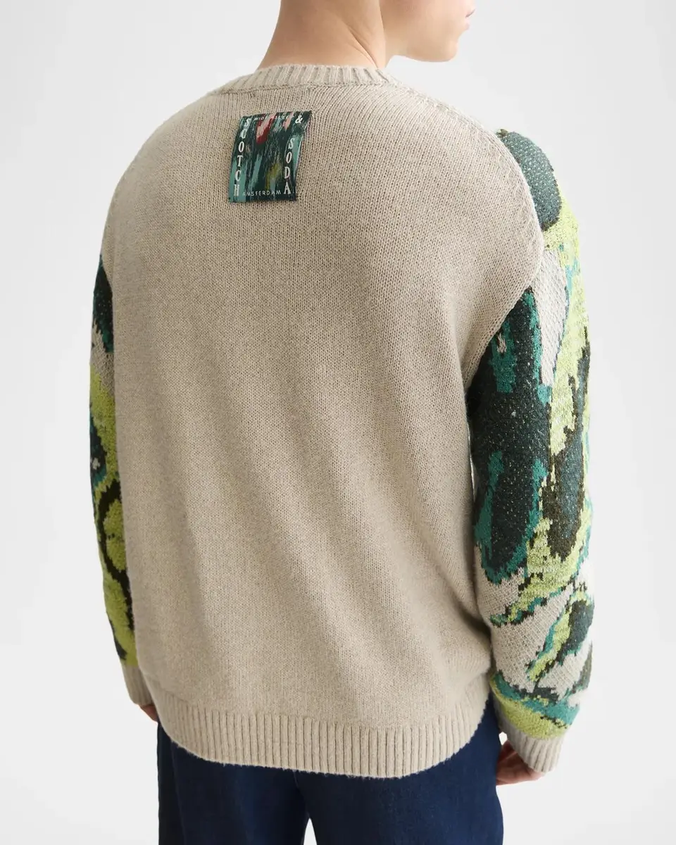 Scotch & Soda Men's Watercolor Cotton-Blend Sweater | Thumbnail 3 Scotch & Soda Men's Watercolor Cotton-Blend Sweater | Thumbnail 3