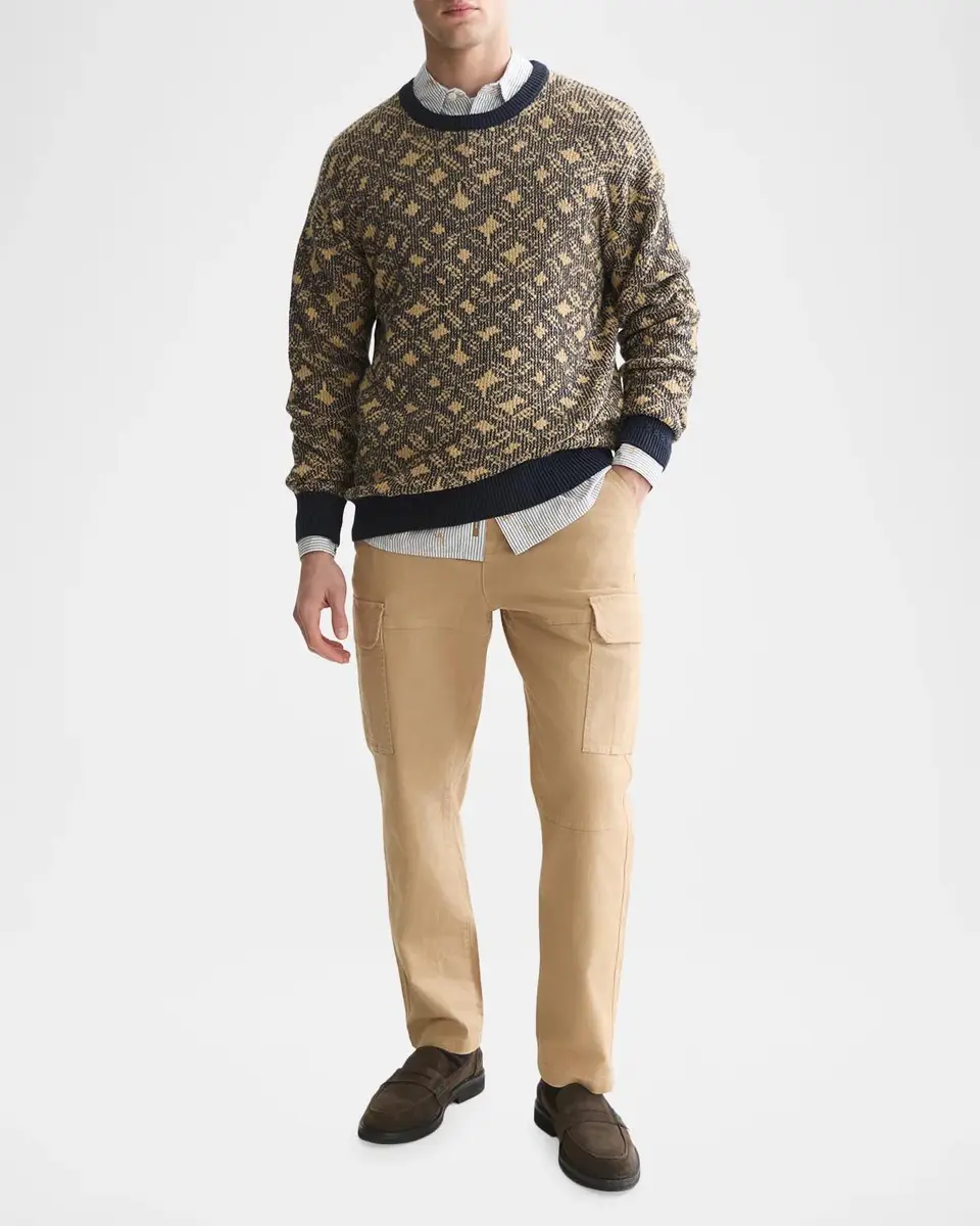 Scotch & Soda Men's Jacquard Wool Sweater | Thumbnail 2 Scotch & Soda Men's Jacquard Wool Sweater | Thumbnail 2