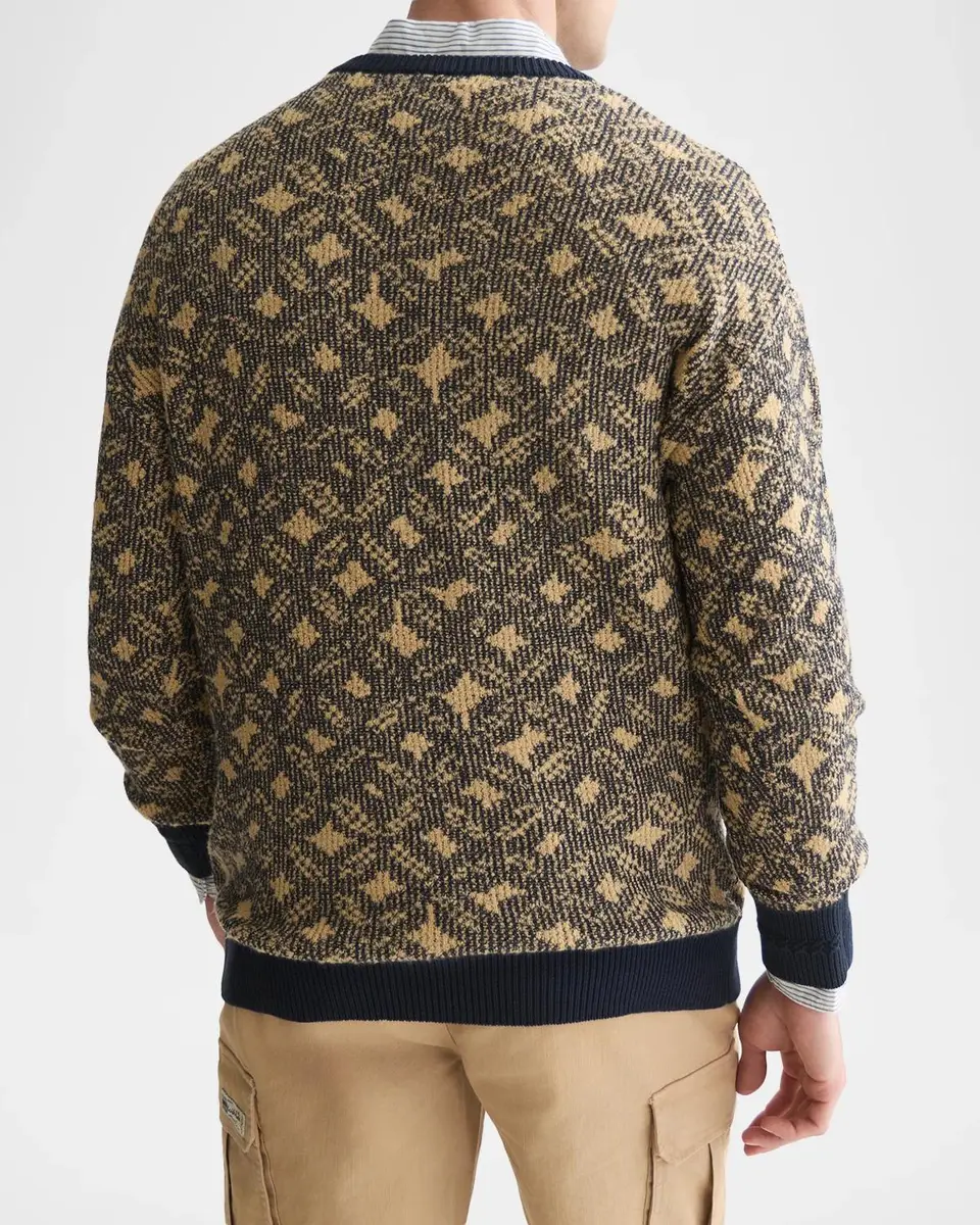 Scotch & Soda Men's Jacquard Wool Sweater | Thumbnail 3 Scotch & Soda Men's Jacquard Wool Sweater | Thumbnail 3