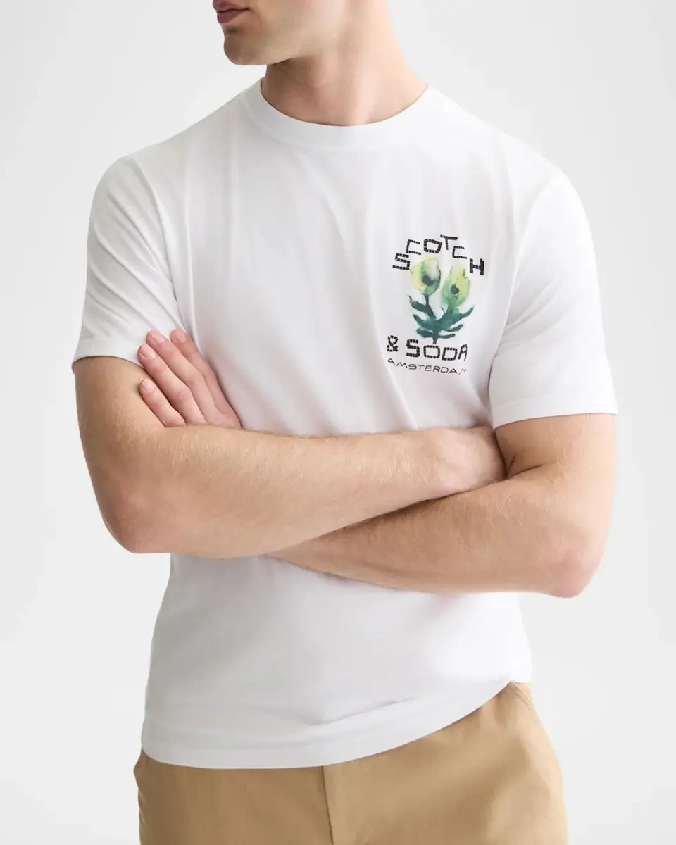 Scotch & Soda Men's Graphic Cotton T-Shirt | Thumbnail 4 Scotch & Soda Men's Graphic Cotton T-Shirt | Thumbnail 4
