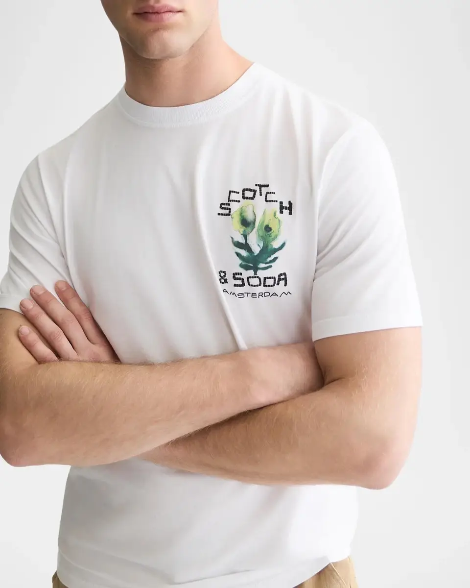 Scotch & Soda Men's Graphic Cotton T-Shirt | Thumbnail 5 Scotch & Soda Men's Graphic Cotton T-Shirt | Thumbnail 5