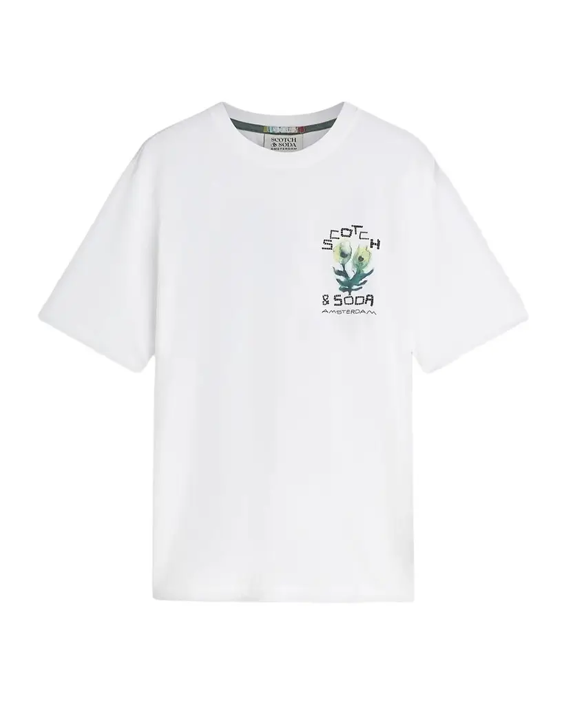Scotch & Soda Men's Graphic Cotton T-Shirt
