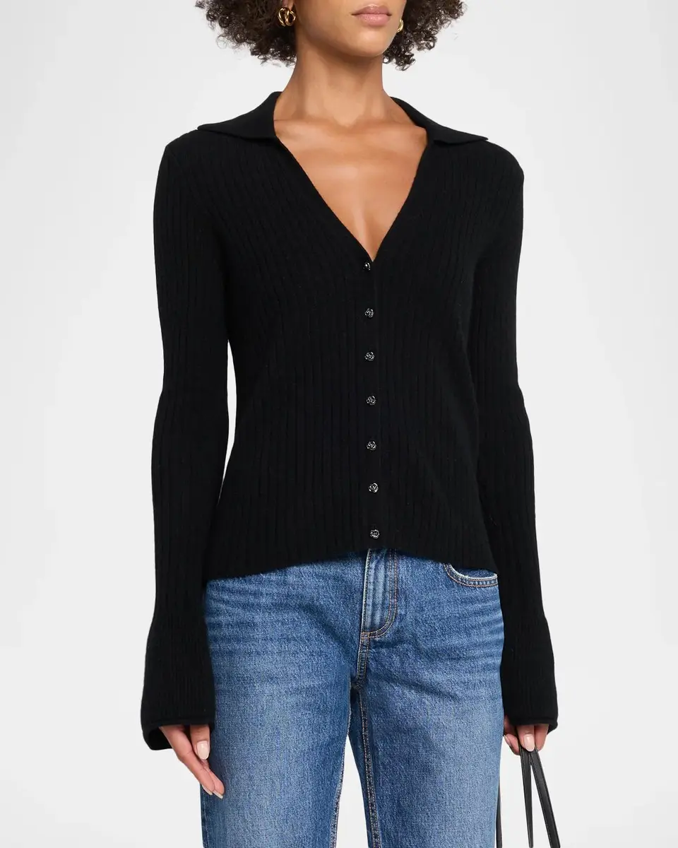 Ramy Brook Cathy Rib-Knit Cashmere Cardigan | Thumbnail 4 Ramy Brook Cathy Rib-Knit Cashmere Cardigan | Thumbnail 4