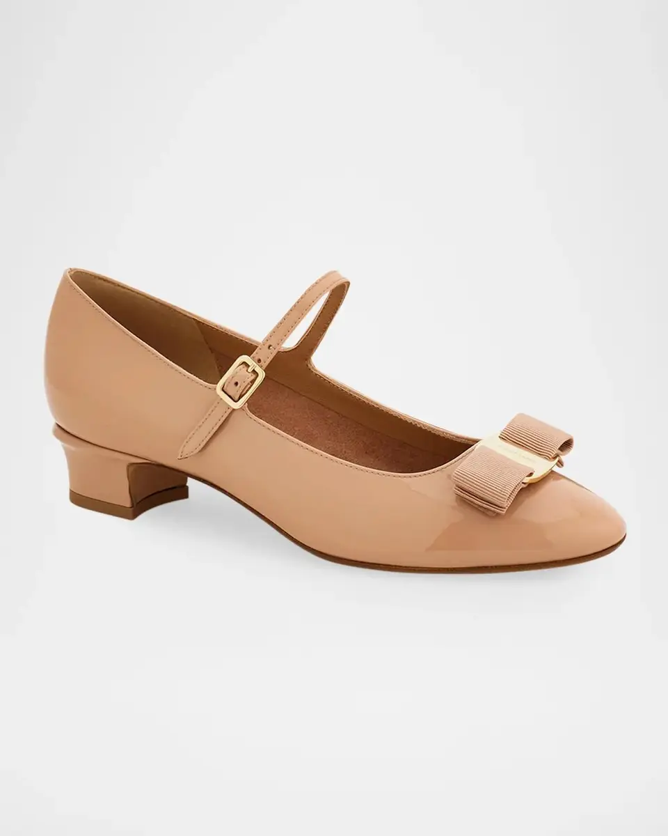Ferragamo Vally Patent Leather Bow Mary Jane Ballerina Flats | Thumbnail 2 Ferragamo Vally Patent Leather Bow Mary Jane Ballerina Flats | Thumbnail 2