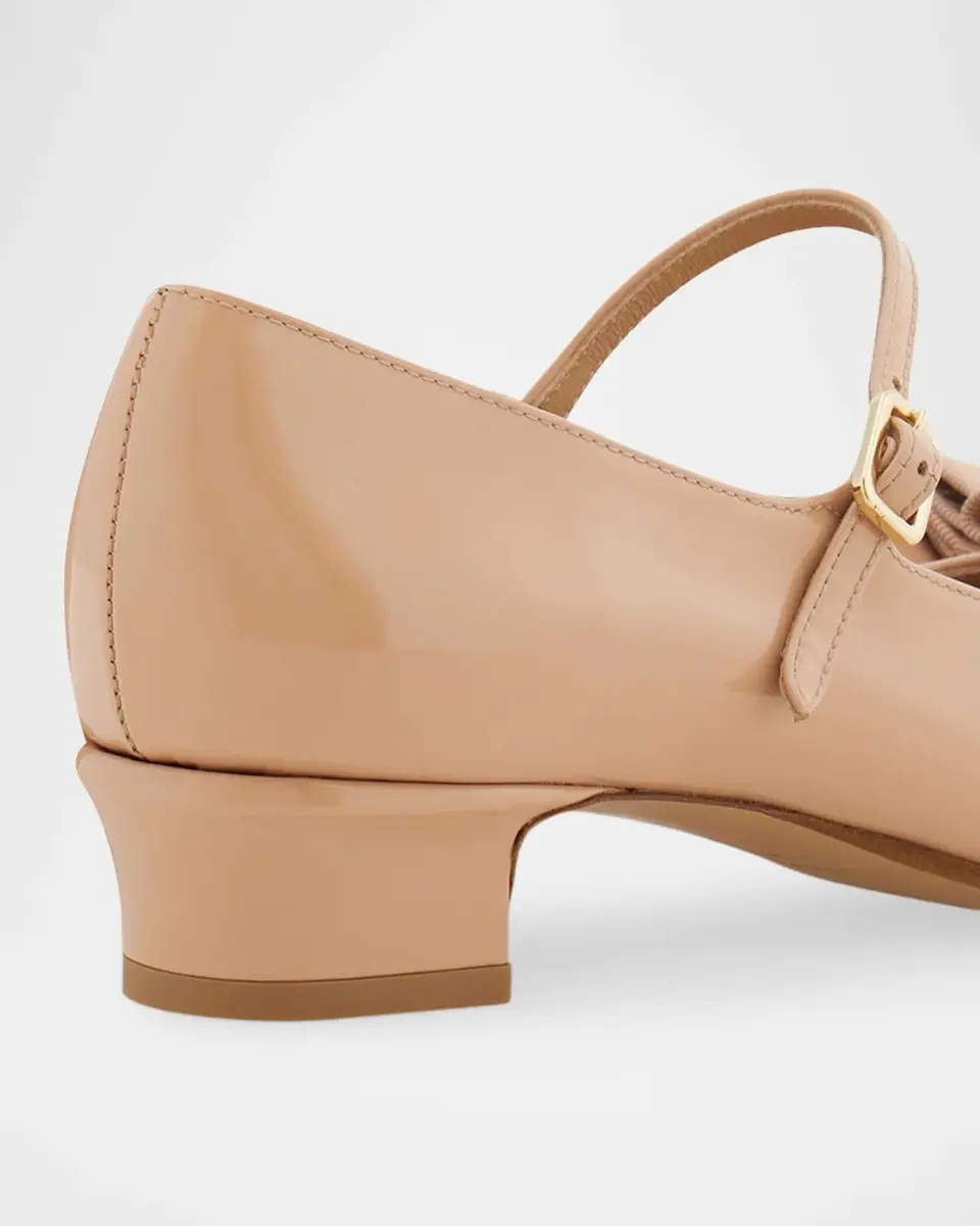 Ferragamo Vally Patent Leather Bow Mary Jane Ballerina Flats | Thumbnail 4 Ferragamo Vally Patent Leather Bow Mary Jane Ballerina Flats | Thumbnail 4
