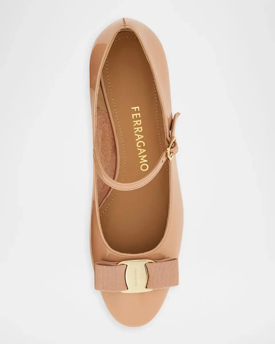 Ferragamo Vally Patent Leather Bow Mary Jane Ballerina Flats | Thumbnail 5 Ferragamo Vally Patent Leather Bow Mary Jane Ballerina Flats | Thumbnail 5