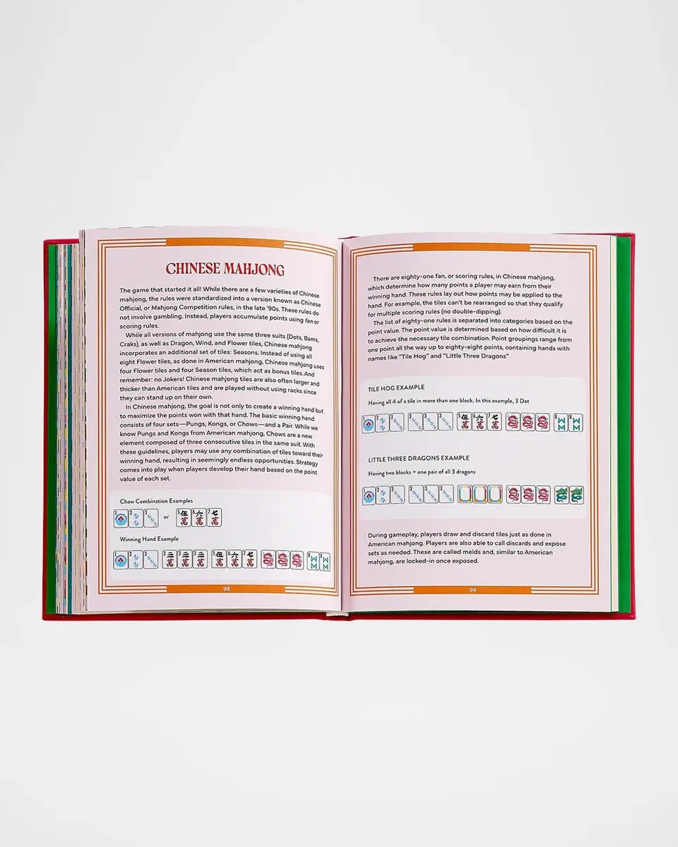 Graphic Image "Play Mah Jong! An All-Levels Guide to American Mahjong" Leather-Bound Book by Alyssa Gross | Thumbnail 5 Graphic Image "Play Mah Jong! An All-Levels Guide to American Mahjong" Leather-Bound Book by Alyssa Gross | Thumbnail 5
