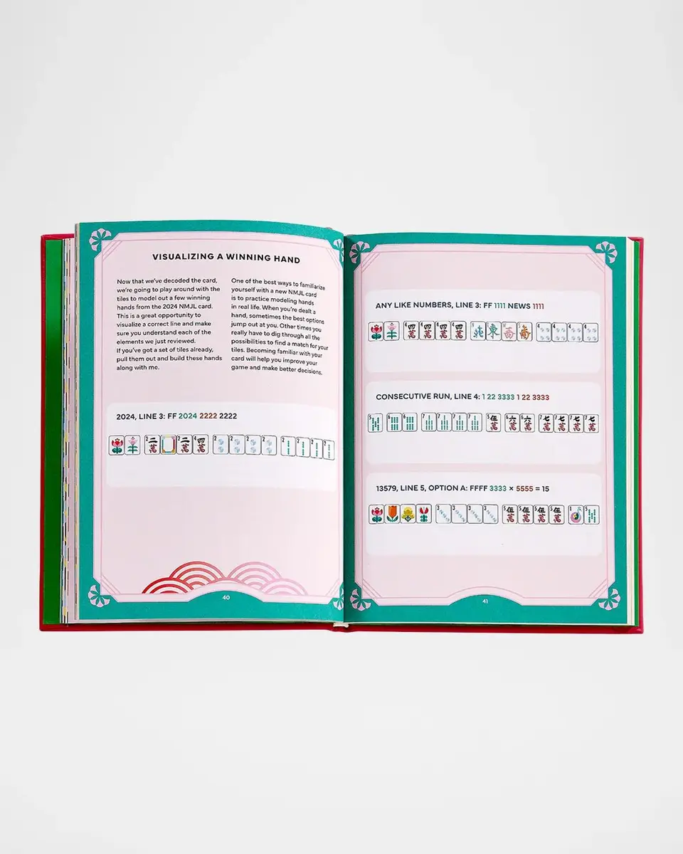 Graphic Image "Play Mah Jong! An All-Levels Guide to American Mahjong" Leather-Bound Book by Alyssa Gross | Thumbnail 7 Graphic Image "Play Mah Jong! An All-Levels Guide to American Mahjong" Leather-Bound Book by Alyssa Gross | Thumbnail 7