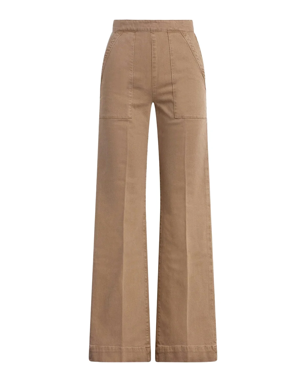 Joe's Jeans The Side Zip Wide-Leg Stretch Denim Pants