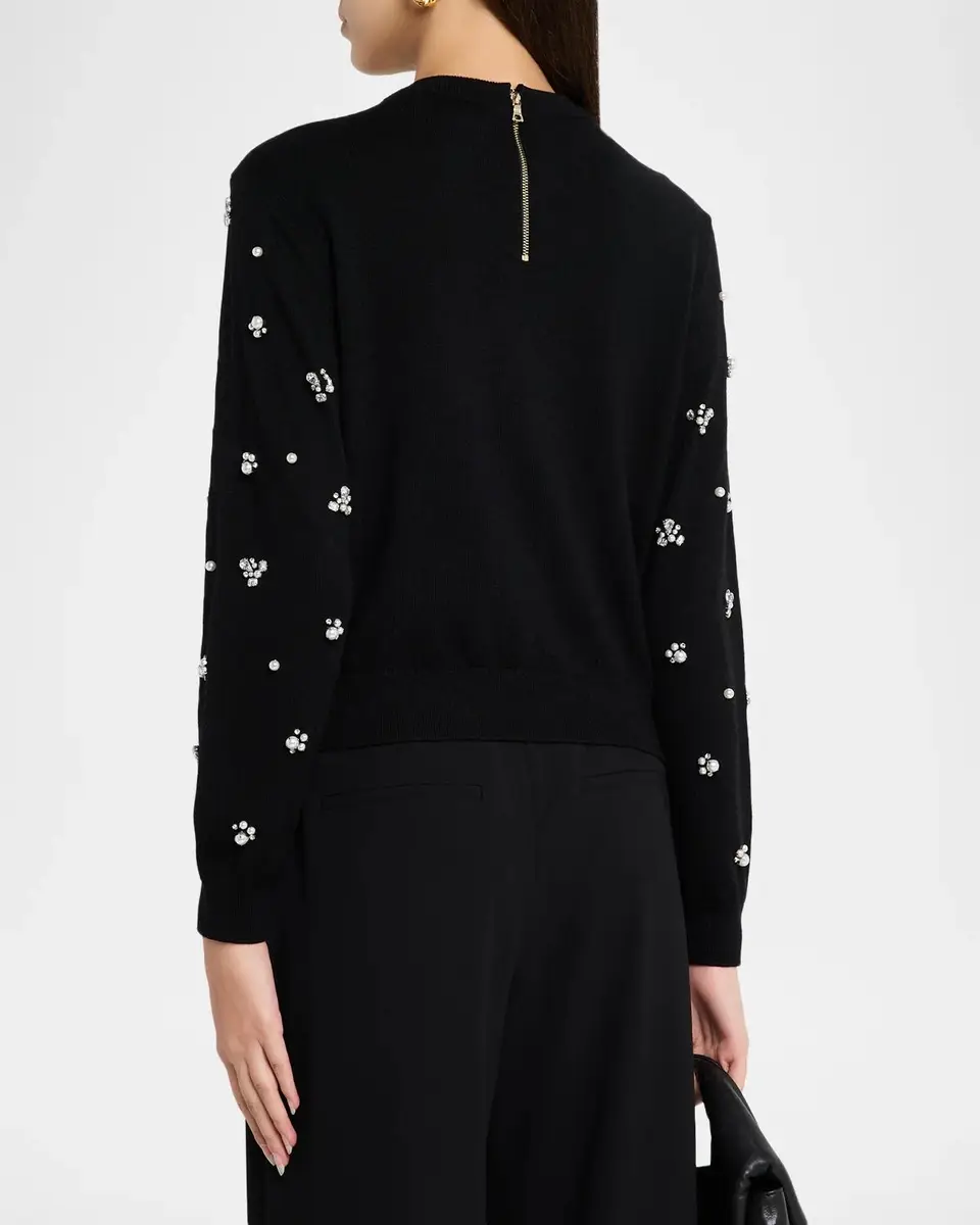 Alice + Olivia Carolee Embellished Crewneck Sweater | Thumbnail 3 Alice + Olivia Carolee Embellished Crewneck Sweater | Thumbnail 3