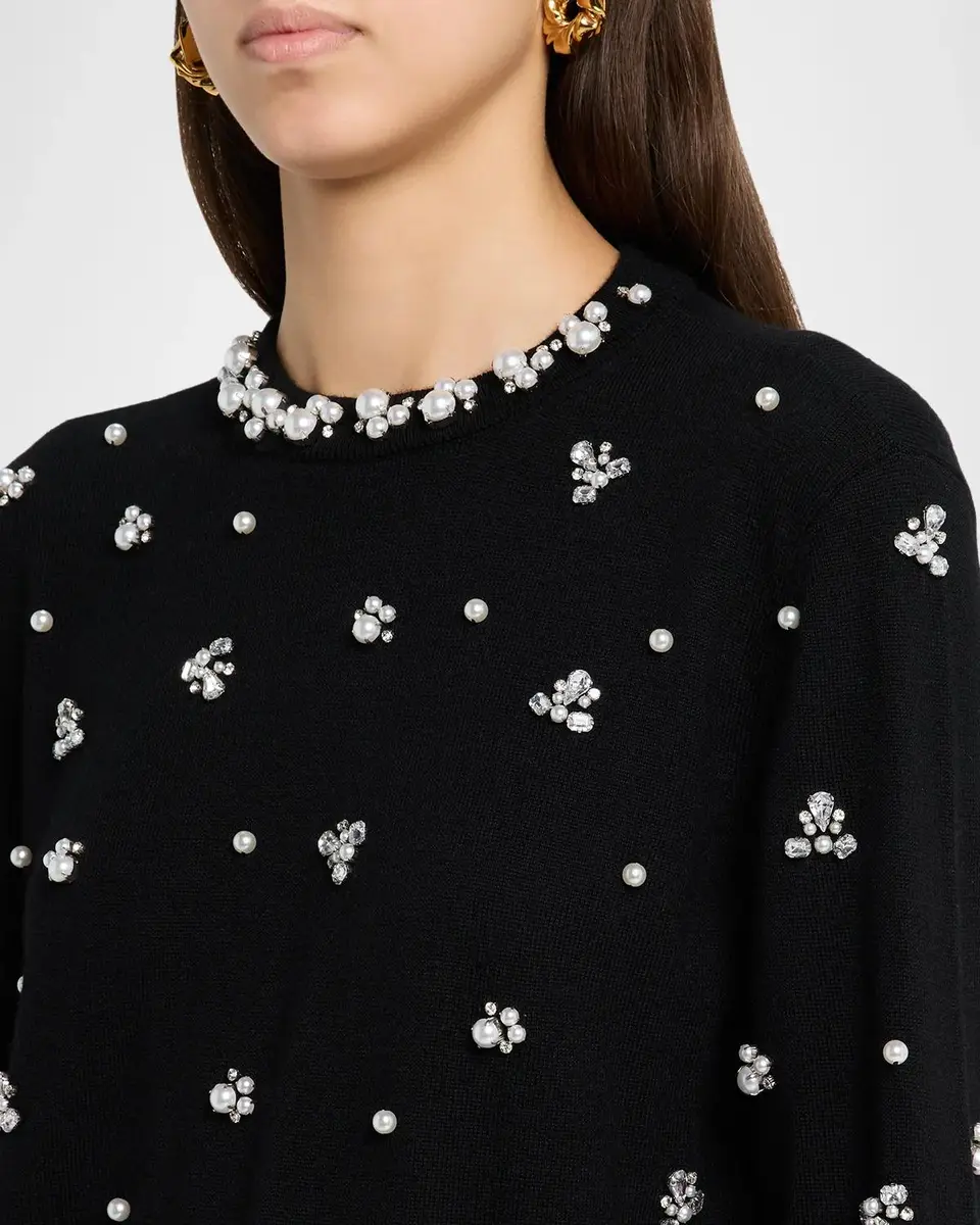 Alice + Olivia Carolee Embellished Crewneck Sweater | Thumbnail 5 Alice + Olivia Carolee Embellished Crewneck Sweater | Thumbnail 5
