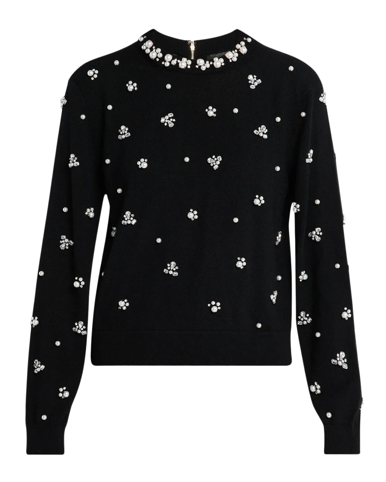 Carolee Embellished Crewneck Sweater Carolee Embellished Crewneck Sweater