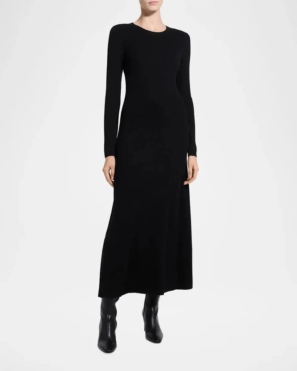 Theory Merino Wool Crewneck Midi Dress | Thumbnail 4
