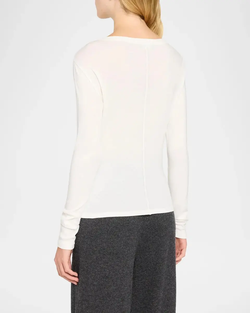 Theory Purl Henley Long-Sleeve T-Shirt | Thumbnail 3