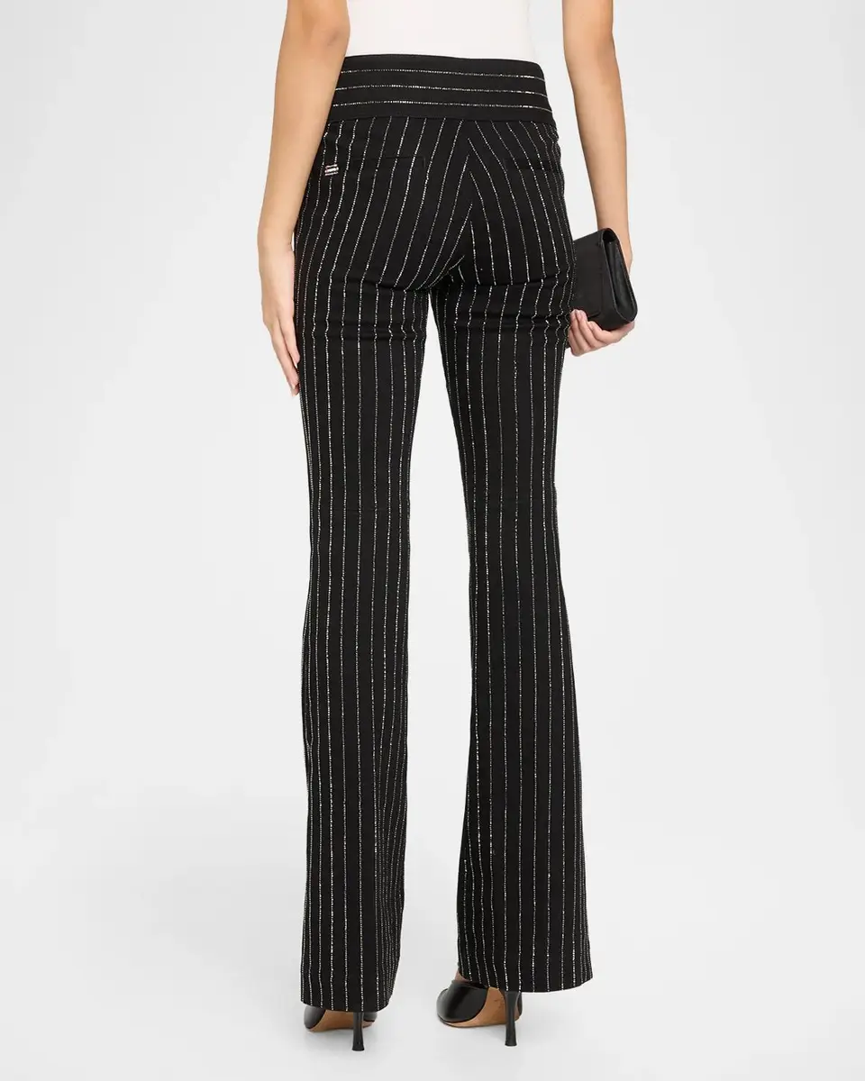 Alice + Olivia Hot Embelleshed Pinstripe Bootcut-Leg Jeans | Thumbnail 3 Alice + Olivia Hot Embelleshed Pinstripe Bootcut-Leg Jeans | Thumbnail 3