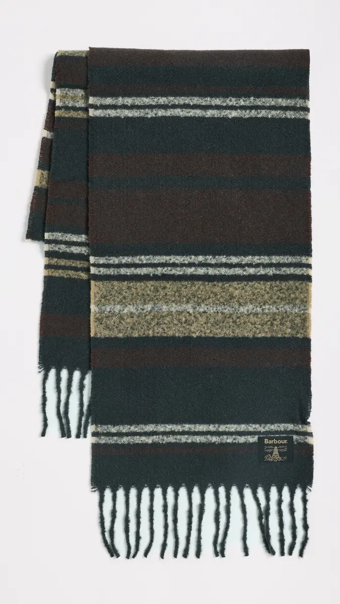 Barbour Alston Stripe Wool Scarf | Thumbnail 5