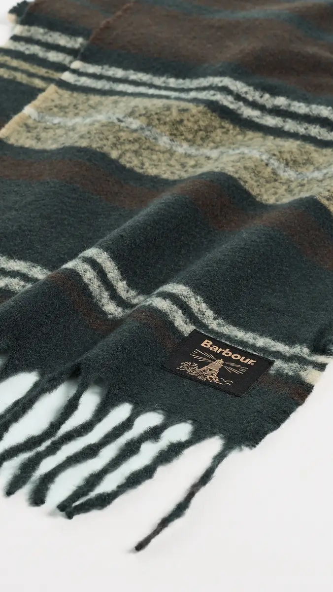 Barbour Alston Stripe Wool Scarf | Thumbnail 6