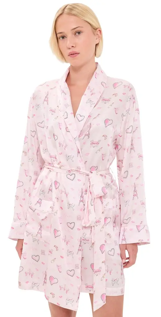LoveShackFancy Silk Robe