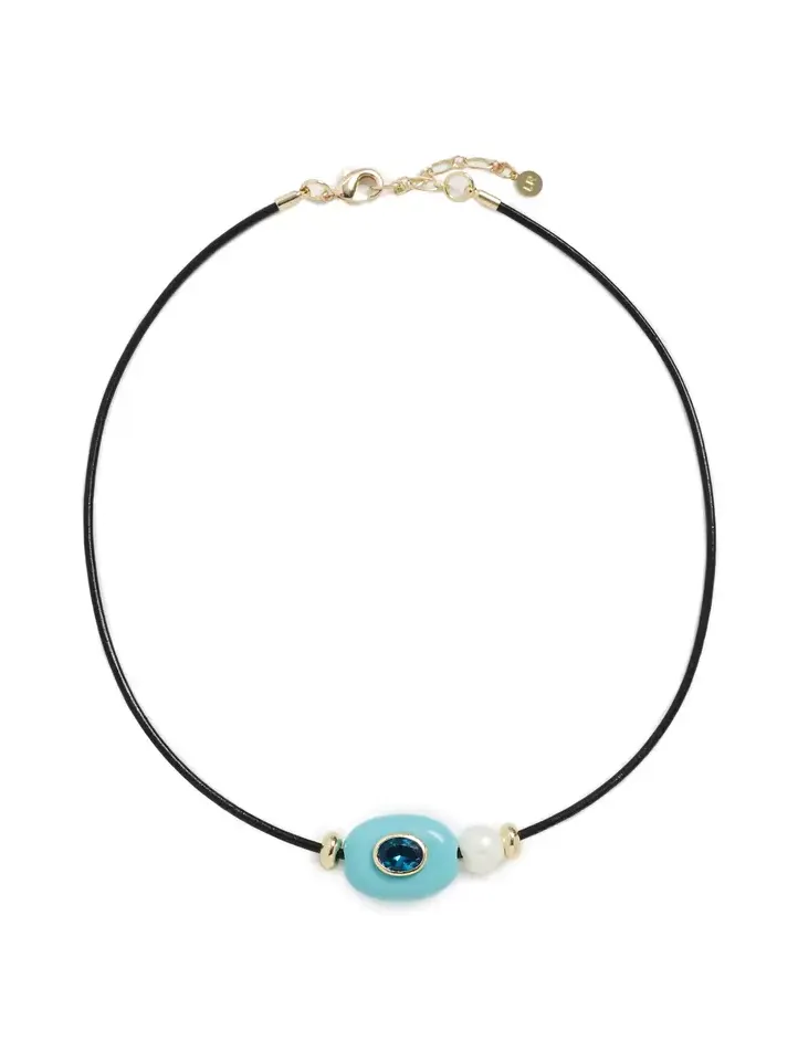 Lacey Ryan Turquoise & Pearl Choker Necklace