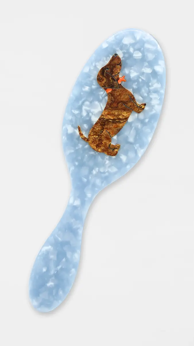 Solar Eclipse Hand-Painted Dachshund Dog Amazing Hair Day Brush | Thumbnail 2 Solar Eclipse Hand-Painted Dachshund Dog Amazing Hair Day Brush | Thumbnail 2