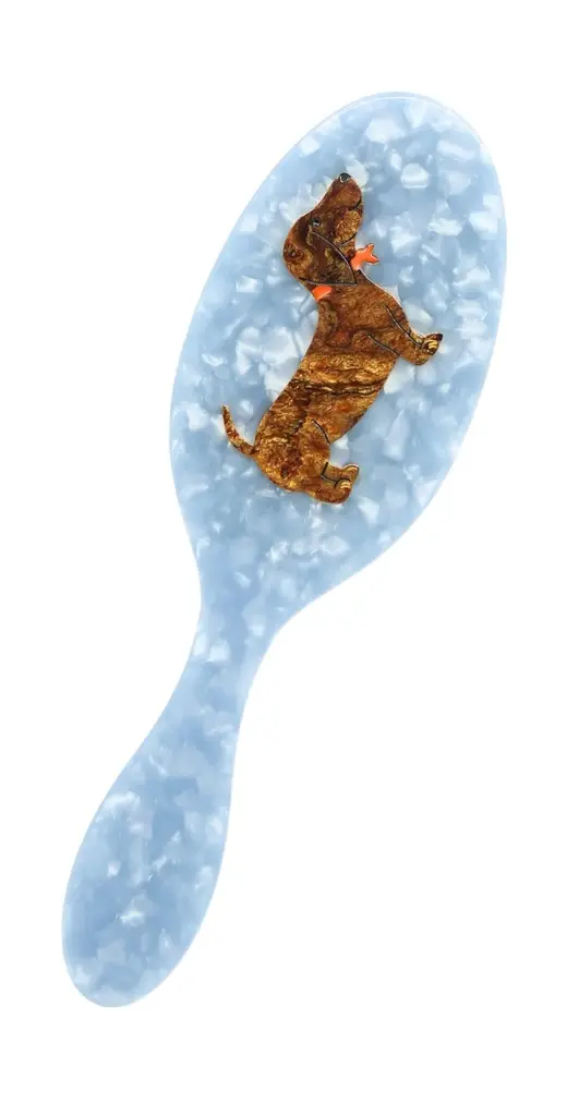 Hand-Painted Dachshund Dog Amazing Hair Day Brush
