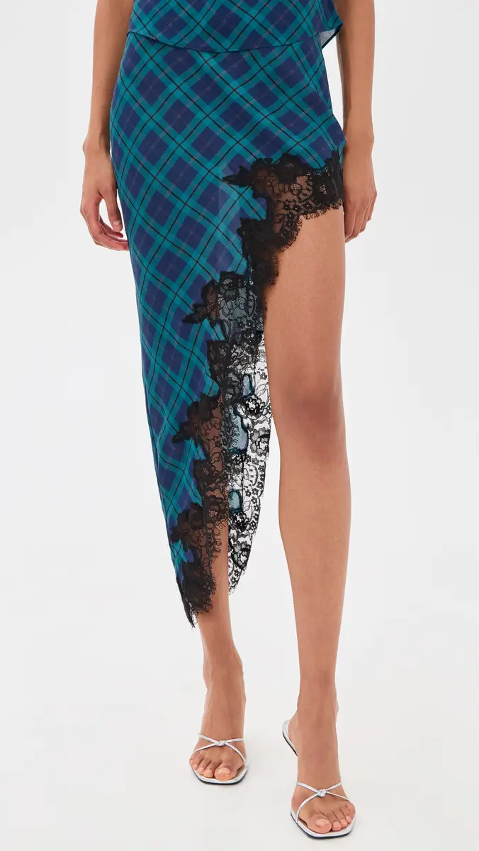 Fleur du Mal Tartan Asymmetrical Skirt | Thumbnail 2 Fleur du Mal Tartan Asymmetrical Skirt | Thumbnail 2