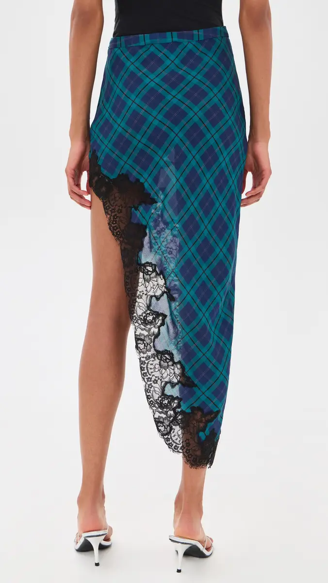 Fleur du Mal Tartan Asymmetrical Skirt | Thumbnail 3 Fleur du Mal Tartan Asymmetrical Skirt | Thumbnail 3