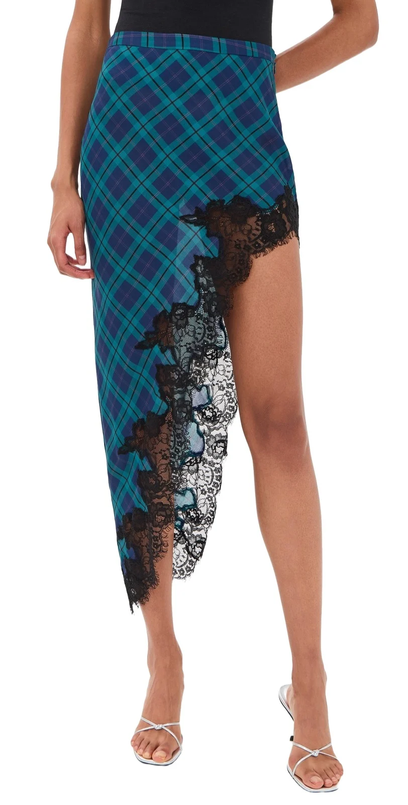 Fleur du Mal Tartan Asymmetrical Skirt