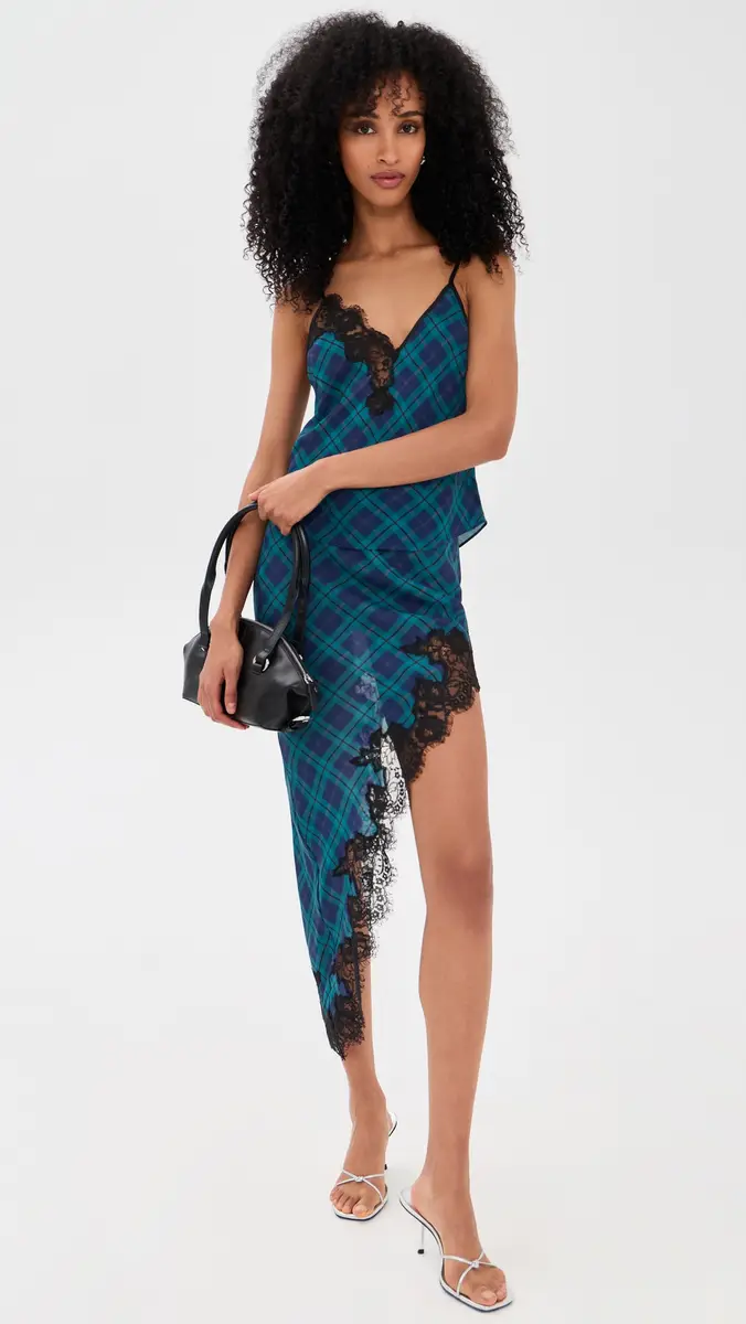 Fleur du Mal Navy Tartan Cami | Thumbnail 5 Fleur du Mal Navy Tartan Cami | Thumbnail 5