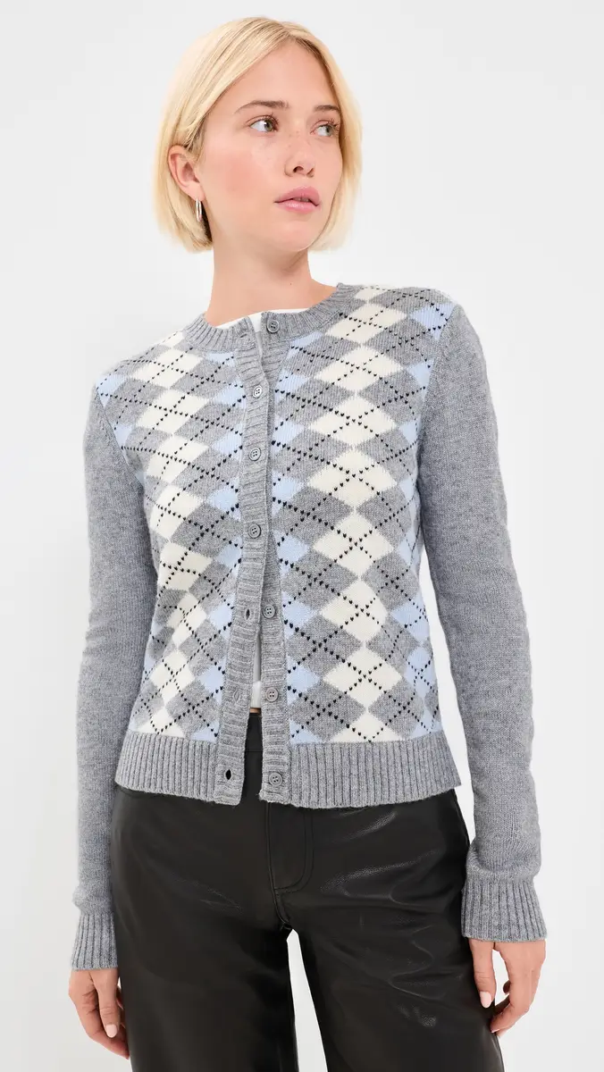 Guizio Argyle June Relaxed Cardigan | Thumbnail 2 Guizio Argyle June Relaxed Cardigan | Thumbnail 2